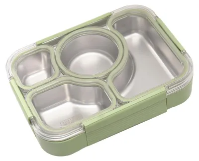 Edelstahl Lunchbox 4 Fächer, auslaufsicher, 980 ml, Bento-Box