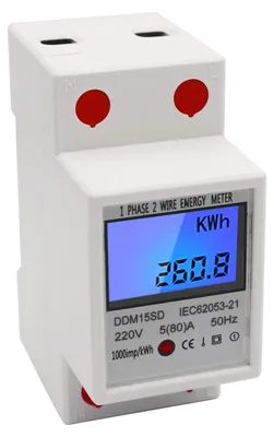 Energiemeter DIN-Schiene 5-80A 220V 50Hz LCD-Display