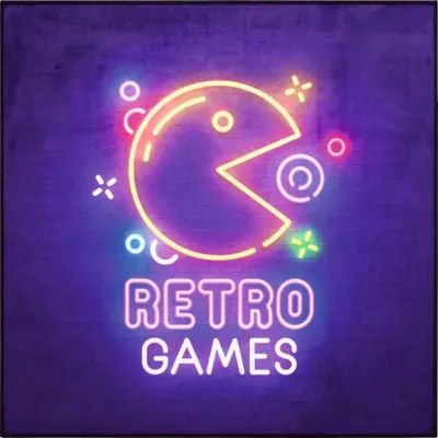 Produktbild von Kinderteppich Gaming Pac-Man Retro Games 100x100 cm