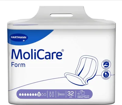 Produktbild von MoliCare® Form Super Plus 8 Tropfen – starker Inkontinenzschutz, Karton à 4 Packungen