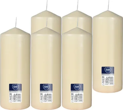 Zdjęcie produktu dla Świeca walec BISPOL Aura 90H 20CM SW80/200 ECRU 6szt.
