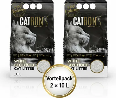 Produktbild von Vorteilspack 2×10 L CATRON klumpende Katzenstreu Activated Carbon – Bentonitstreu mit Aktivkohle, extra starke Geruchsbindung, hohe Saugkraft & staubarme Formel