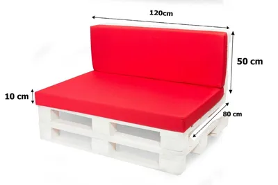 Obrázek produktu pro Polstry na paletový nábytek sedák 120x80 / 120x50cm | Paletový polštáø Èervené | Sedák na europalety | podsedáky na paletový nábytek