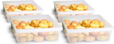 Produktbild von Novaliv 4x Kühlschrank Organizer 30,5 x 7,5 x 22 cm BPA-frei Küchenordnung  Germany vorratskammer organizer Lebensmittelecht Aufbewahrung für Küche Waschküche Ordnungssystem Kühlschrankfach