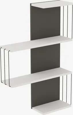 Produktbild von Skye Decor, Cambel - Anthracite, Wandregale, Weiß, 64 x 96 x 19 cm