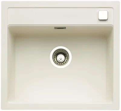 Produktbild von NABER Spüle ANGOLA 56 in MAGNOLIA mit Drehexcentergarnitur verchromt / Auflagespüle / Einzelbecken / 60 cm Schrankbreite