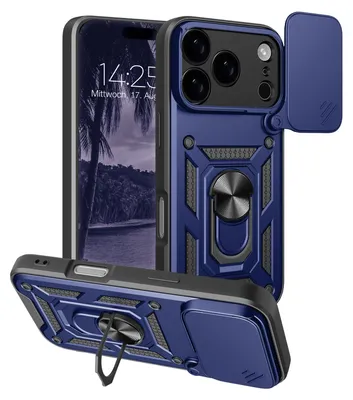 Produktbild von Armor Handyhülle für Apple iPhone 18 Pro Kameraschutz Handy Panzer Case Cover Schutzhülle Outdoor Farbe: Blau
