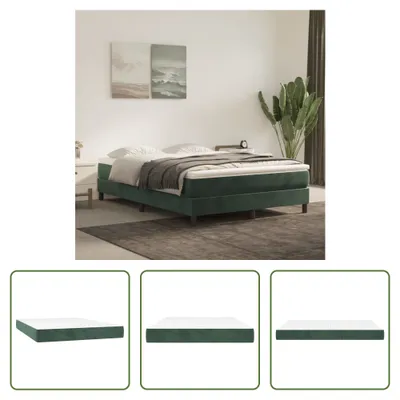 Produktbild von The Living Store Taschenfederkernmatratze Dunkelgrün 140x190x20 cm Samt