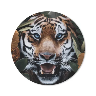 Produktbild von MuchoWow® Mauspad Mousepad Tiger - Blatt - Tiere 50x50 cm - Mousepads - Maus Mat - Pad - Mausunterlage - Vinyl