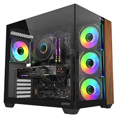 Produktbild von ABYSM Danube Sava Nature 285B, Midi Tower, PC, Schwarz, ITX, micro ATX, Acrylnitril-Butadien-Styrol (ABS), SPCC, Holz, Gaming