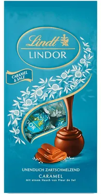 Produktbild von Lindt Lindor Kugeln Vollmilch Caramel & Salz 137g
