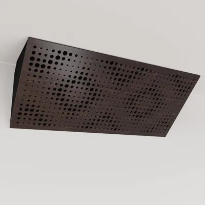 Produktbild von 2er-Pack – Schmale akustische Eck-Bassfalle mit Samtstoff | 23x50x10 cm |Reflexion - Schalldämmung | [REBAT (Horizont) - Wenge |Schwarz]