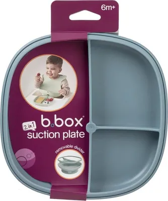Obrázek produktu pro Silikonový talíř s přísavkou 2 v 1 MODRÝ, B.box