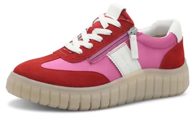 Produktbild von Tamaris Comfort Damen Sneaker flach mit Chunky-Sohle Low Top, Mehrfarbig (Red/Fu