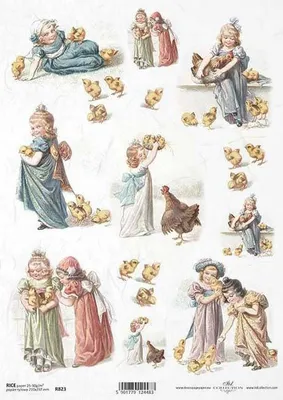 Produktbild von ITD Reispapier Decoupage Bastelpapier Softpapier Serviettentechnik, Kinder R823