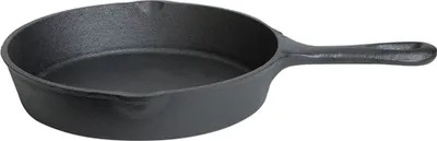 Gusspfanne mit Stiel - Grillpfanne aus Gusseisen - D: 20cm - Feuerpfanne - 1l - rund