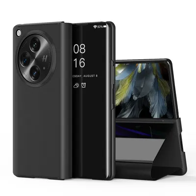 Obrázek produktu pro Pouzdro pro Oppo Find N3, zrcadlové flipové pouzdro View s funkcí stojánku černé