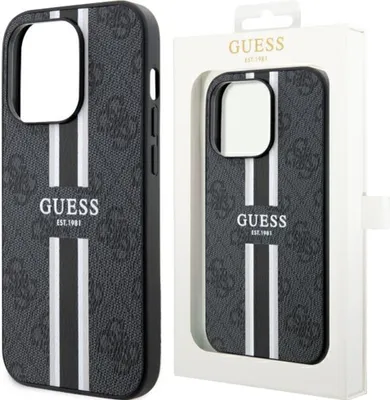 Zdjęcie produktu dla Guess GUHMP14XP4RPSK iPhone 14 Pro Max 6.7 czarny/black hardcase 4G Printed Stripes MagSafe