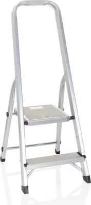 Zdjęcie produktu dla hjh OFFICE Drabina składana 2-stopniowa SOLID I Drabina aluminiowa składana, drabina stojąca, drabina domowa o nośności do 150 kg