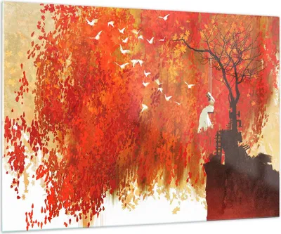 Produktbild von Bilder auf glas - Frau Abstraktion - 100x70cm - Glasbilder - Wandbilder - Kunstdruck - zum Aufhängen bereit - Wanddekoration aus Glas - Glas Bilder - Wandbild auf Glas - Einteilig - GAA100x70-3836
