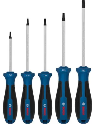 Image de Kit de tournevis Torx Bosch, 5 pièces - 1600A039PG