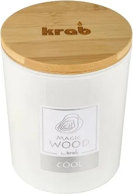 Obrázok produktu pre Nohel Garden Sviečka v skle MAGIC WOOD COOL s vôňou 300g