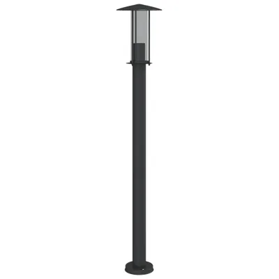 Image de vidaXL Lampe d'allée noire 100 cm acier inoxydable