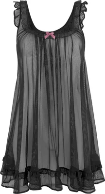 Produktbild von LASCANA Negligé schwarz-mauve Größe 44/46