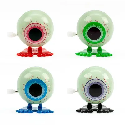 Immagine prodotto di 1 x GRUSELALARM Walking Eyes Glow in the Dark, 1 di 4 colori, occhio rimbalzante da caricare