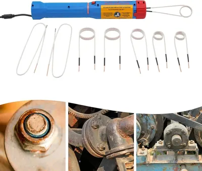 Produktbild von Magnetischer Induktionsheizer - Induktionsheizgerät Set - 1100 W - 220 V - 8 Heizspulen - Für kleine Stahl- und Eisenteile an Auto und Maschine - Blau