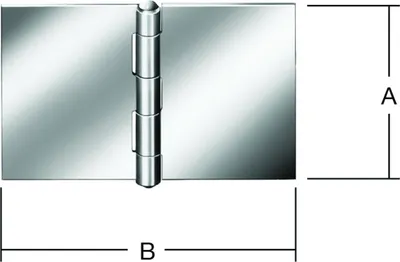 Produktbild von VORMANN Tür-Scharnier breit,B90xH60mm gerollt Edelstahl,rostfrei