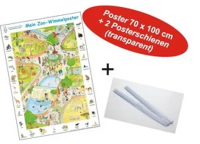 Produktbild von Mein Zoo-Wimmelposter + Posterschienen