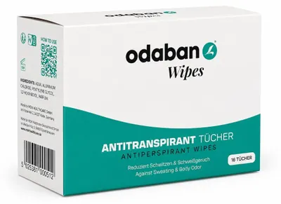 Image de Lingettes anti-transpiration Odaban, 16 pièces