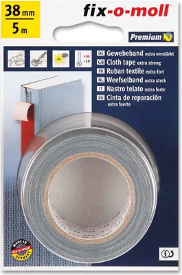 Produktbild von Gewebeband fix-o-moll 38mm grau