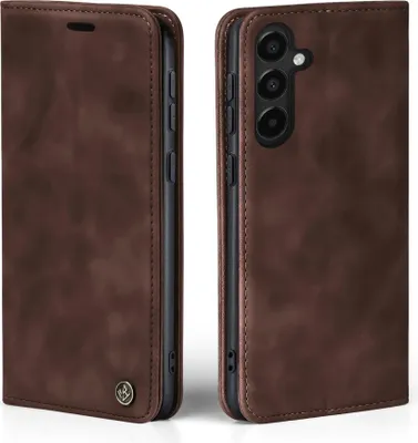 Produktbild von Handy Hülle für Samsung Galaxy A16 / A16 5G Klapphülle Bookcase Flip Cover Handy Tasche Etui Farbe: Dunkelbraun