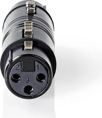 Produktbild von Nedis XLR Adapter - XLR 3-Pin Buchse - XLR 3-Pin Buchse - Vernickelt - Gerade - Metall - Schwarz - 1 Stück - Plastikbeutel