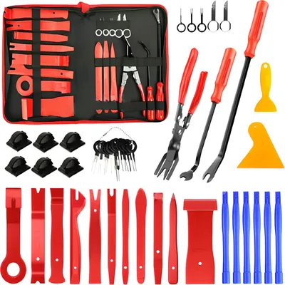 Produktbild von Türverkleidung Auto Innenraum Auto Demontage Werkzeuge 45 Stück Auto Zierleistenkeile-Set Clip Panel Tür Teile Zierleisten Retoo