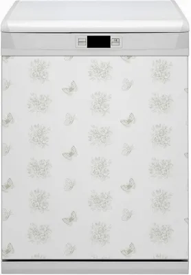 Produktbild von Küche Magnet für Spülmaschine  Abwaschbar 60x70 cm Geschirrspüle  - Schmetterlinge und Blumen