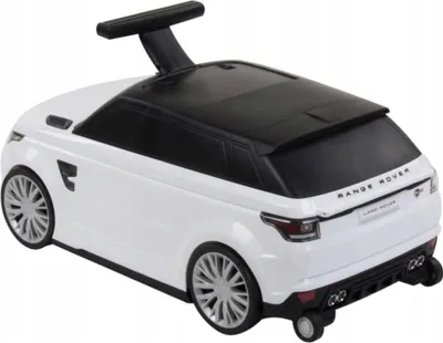 Zdjęcie produktu dla Jeździk COIL, walizka dla dzieci, samochód dla dzieci, walizka, Land Rover, jeździk dla dzieci, walizka podróżna, od 2 lat, biały