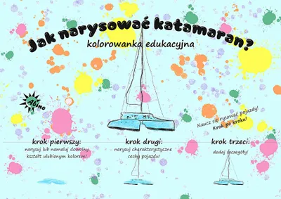Immagine prodotto di Libro da colorare: come disegnare un catamarano?
