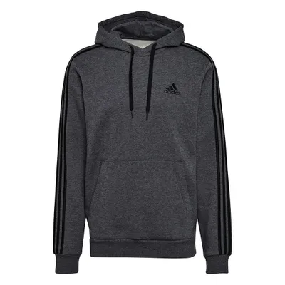 Zdjęcie produktu dla męska bluza z kapturem adidas w 3 paski, rozmiar:M, kolor:ciemnoszary