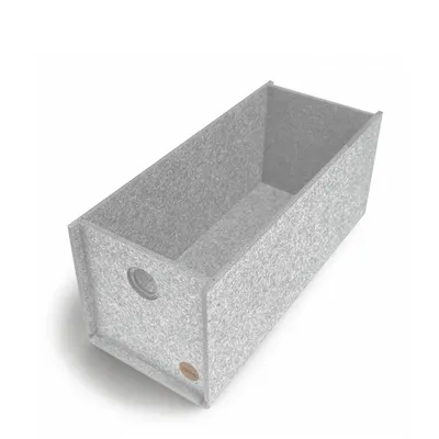 Produktbild von Aufbewahrungsbox CARGA Filz 40 x 17 x 17 cm ohne Deckel in hellgrau meliert