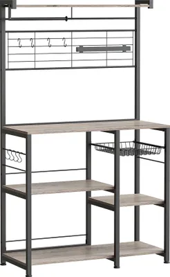 Produktbild von VASAGLE Küchenregal, mit Magnetleiste, Drahtkorb, Küchenrollenhalter