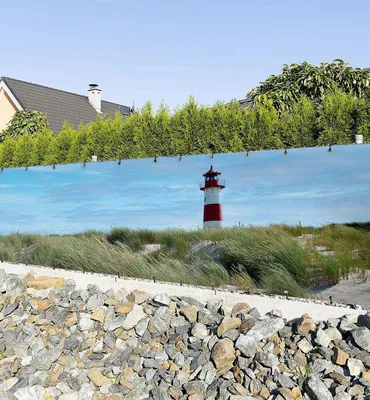 Produktbild von Zaunbanner Leuchtturm an der Nordsee Sichtschutz Garten Zaun