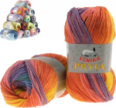 100g Farbverlaufsgarn PRYIA Strickwolle bunt