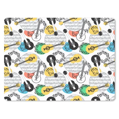 Produktbild von MuchoWow® Mauspad Mousepad Gitarre - Musik - Patterns - Abstrakt 40x30 cm - Mousepads - Maus Mat - Pad - Mausunterlage - Anti Rutsch