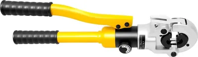 Obrázok produktu pre Hydraulické lisovacie kliešte na rúrky – lisovacie náradie – lisovacia sila 8 t – čeľuste TH 16/20/25/32 mm – oceľ Cr40 – pre rúrky PEX/hliníkové – žlté