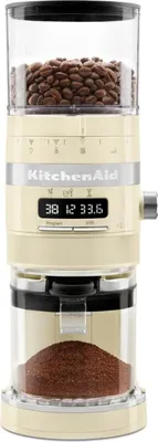 Produktbild von KitchenAid 5KCG8433EAC, Mühle mit Mahlwerk, 340 g, Kegelmahlwerk, Edelstahl, Cremefarben, Almond cream