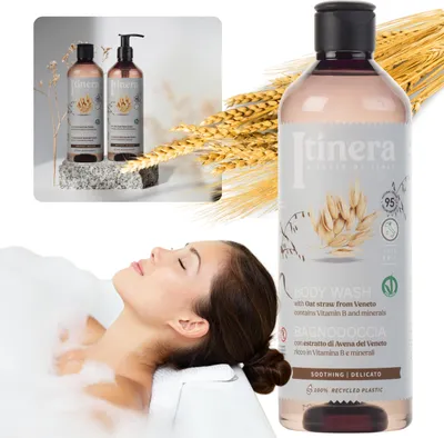 Obrázek produktu pro ITINERA Zklidňující tělové mléko s ovsem z Veneto, 95 % přírodních složek 370 ml