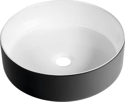 Immagine prodotto di Lavabo in Vetroceramica FIASTRA 40 cm, nero opaco/bianco